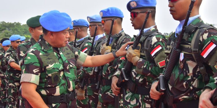 Wadan Kormar Hadiri Upacara Penyambutan Satgas TNI Konga Monusco TA.2023