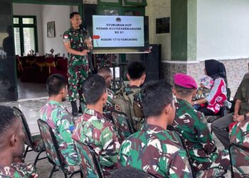 Kodim 1715/Yahukimo Rayakan Syukuran HUT Kodam XVII/Cenderawasih Ke-61