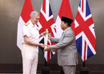 Menhan RI Prabowo Sambut Kunjungan Kehormatan Panglima Angkatan Bersenjata Inggris
