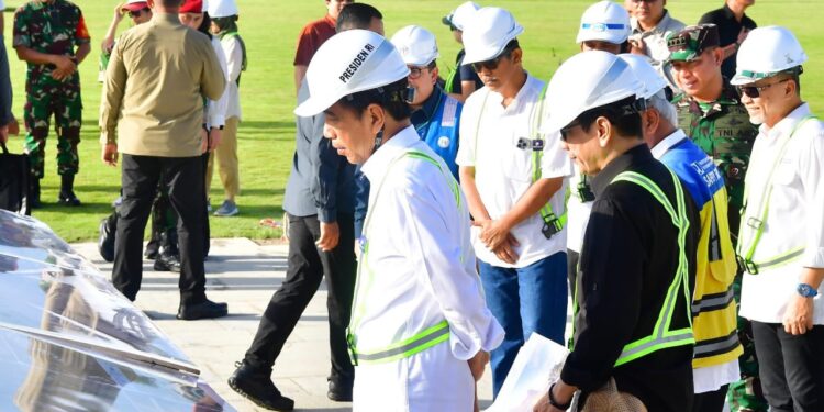 Panglima TNI Dampingi Presiden RI Groundbreaking Sejumlah Gedung di IKN