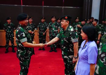 Panglima TNI Terima Laporan Korps Kenaikan Pangkat 22 Perwira Tinggi TNI