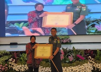 Dandim 1715/Yahukimo Menerima Penghargaan Menteri Sosial RI atas Dedikasi dan Kontribusi Dalam Penanganan Bencana Alam di Yahukimo