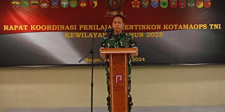 Asops Panglima TNI Buka Acara Penilaian Rentinkon Tahun 2025 Kotamaops TNI