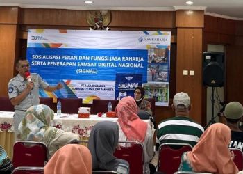 Sosialisasi Peran dan Fungsi Jasa Raharja serta Penerapan Aplikasi Samsat Digital Nasional di Kelurahan Menteng Jakarta Pusat