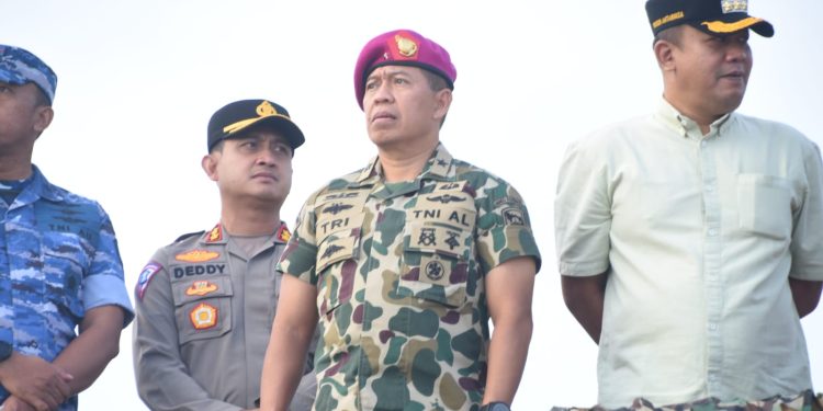 IRKORMAR TINJAU LATIHAN PRAJURIT MARINIR DI BANGKA BELITUNG