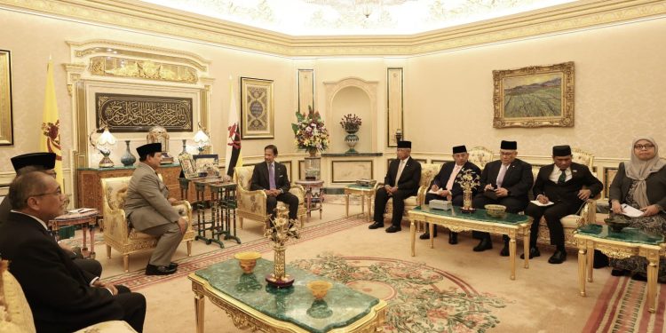 Menhan Prabowo Temui Sultan Hassanal Bolkiah di Istana Nurul Iman, Bahas Kerja Sama Pertahanan