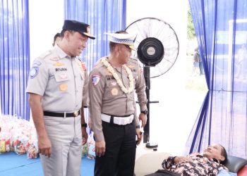 Peringati HUT ke-69 Lalu Lintas Bhayangkara, Korlantas Polri Bersama Jasa Raharja Gelar Bakti Sosial di Kuningan Jawa Barat