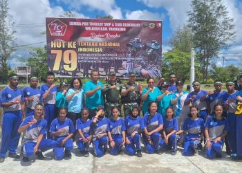 Kodim 1715/Yahukimo Gelar Lomba PBB Antar Sekolah Dalam Rangka HUT TNI Ke-79