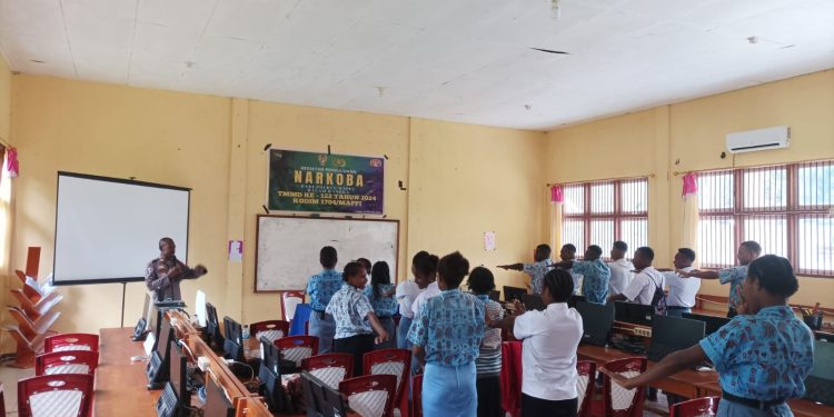 Kegiatan Penyuluhan Narkoba Polres Mappi Dalam Rangka TMMD Ke-122 Tahun 2024