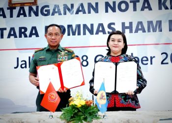 Panglima TNI dan Ketua Komnas HAM Tanda Tangani MoU untuk Peningkatan Kerjasama Pemajuan dan Perlindungan HAM