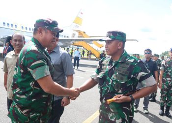 Dandim 1710/Mimika Sambut Kunjungan Kerja Kasad di Wilayah Kabupaten Mimika