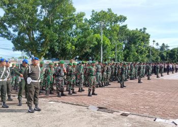 Jaga Situasi Kamtibmas Tetap Kondusif Jelang Perayaan Natal dan Tahun Baru, Kodim 1710/Mimika Laksanakan Apel Gelar Pasukan dan Pengamanan Ibadah Natal