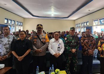 Dandim 1715/Yahukimo Hadiri Sosialisasi Pemilihan DPRK Kabupaten Yahukimo Bersama Forkopimda