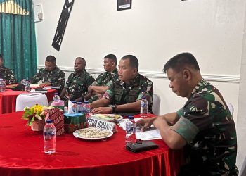 Dandim 1710/Mimika Pimpin Sidang Jabatan Bintara dan Tamtama Personel Kodim 1710/Mimika Triwulan I TA 2025