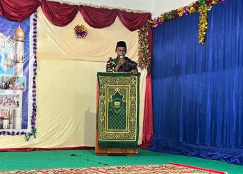 Koramil 1715-01/Oksibil Kodim 1715/Yahukimo Rayakan Isra Mi’raj di Masjid An Nur Oksibil Bersama Masyarakat