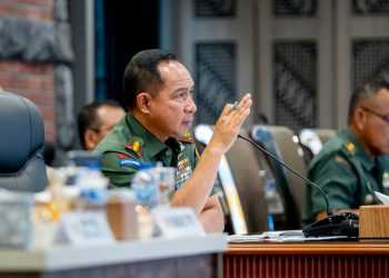 Panglima TNI Pimpin Rapat Vicon Perkembangan Situasi Di Wilayah Satgas TNI MONUSCO