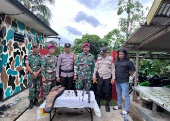 PRAJURIT MARINIR GAGALKAN PENYELUNDUPAN SENJATA DI GARIS DEPAN PERBATASAN INDONESIA MALAYSIA