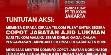 JMIT Jakarta Serukan Aksi Unjuk Rasa Desak Pencopotan Kepala Telkom Maluku