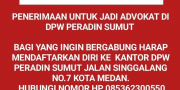 PERADIN SUMUT BUKA PENERIMAAN ADVOKAT BARU: SIAP CETAK PEJUANG KEADILAN DI ERA MAHKAMAH DESA