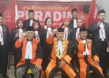 PERADIN Lantik Tujuh Advokat Baru, Ropaun Rambe: “KUHP Baru adalah Produk Ibu Pertiwi”