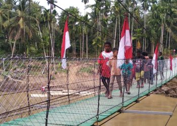Tradisi Peusejuek Tandai Rampungnya Jembatan Garuda di Aceh Utara*
