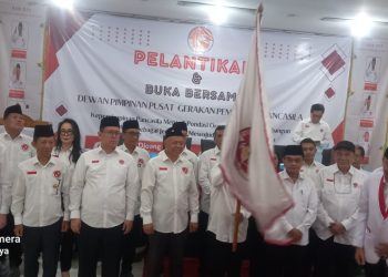 Pengurus Dewan Pimpinan Pusat Gerakan Pembumian Pancasila resmi dilantik.Acara pelantikan dan buka puasa bersama di Gedung Juang