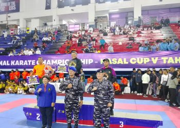 Danpuspomal Mayjen TNI (Mar) Harry Indiarto Pimpin Penutupan Kejurnas Karate KASAL Cup V Tahun 2026