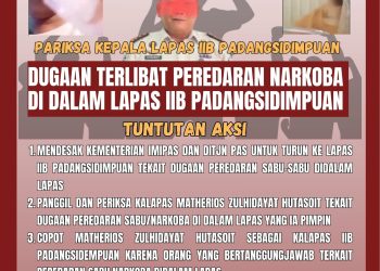 KMI Soroti Dugaan Peredaran Narkoba di Lapas IIB Padangsidimpuan, Humas Lapas Benarkan Adanya Kejadian