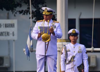 PANGKORMAR PIMPIN PERINGATAN HARI LAHIR PANCASILA, TEGUHKAN JIWA PATRIOTIS PRAJURIT MARINIR PENJAGA NKRI