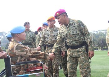 ASOPS PANGKORMAR HADIRI UPACARA PENYAMBUTAN SATGAS TNI KONGA UNIFIL TA.2025