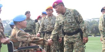 ASOPS PANGKORMAR HADIRI UPACARA PENYAMBUTAN SATGAS TNI KONGA UNIFIL TA.2025