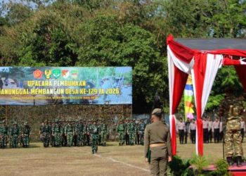TMMD ke-129 Resmi Dibuka, Perkuat Pemerataan Pembangunan di Desa Wibawamulya