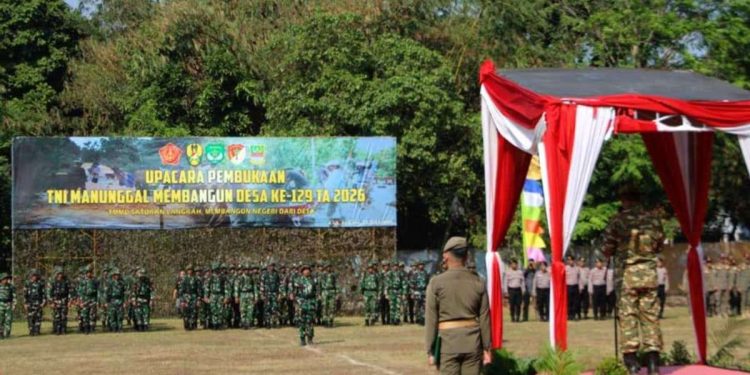 TMMD ke-129 Resmi Dibuka, Perkuat Pemerataan Pembangunan di Desa Wibawamulya
