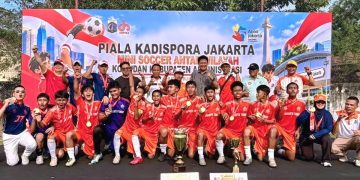 Jakarta Timur Juarai Turnamen Mini Soccer Piala Kadispora U-15