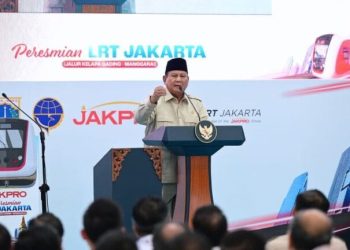 Presiden Prabowo Subianto meresmikan LRT Jakarta , Proyek Waskita KSO