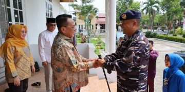 Kunjungi Negeri Seribu Kubah, Danlanal Dumai Bangun Sinergi Bersama Pemkab Rokan Hilir