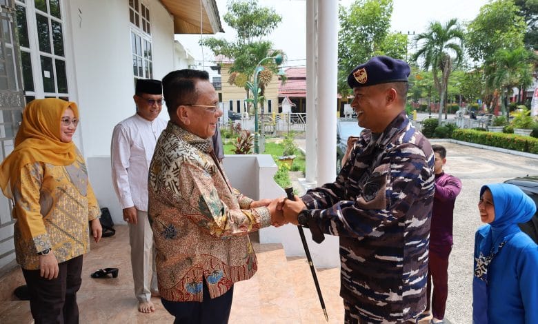 Kunjungi Negeri Seribu Kubah, Danlanal Dumai Bangun Sinergi Bersama Pemkab Rokan Hilir